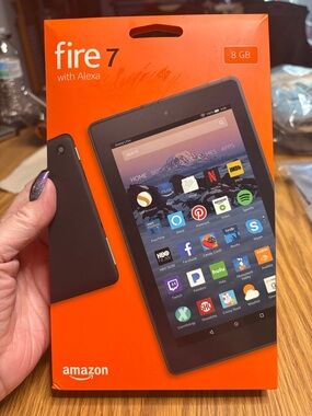 Amazon Fire 7 Tablet with Alexa - Black and Orange Packaging
Unopened box*